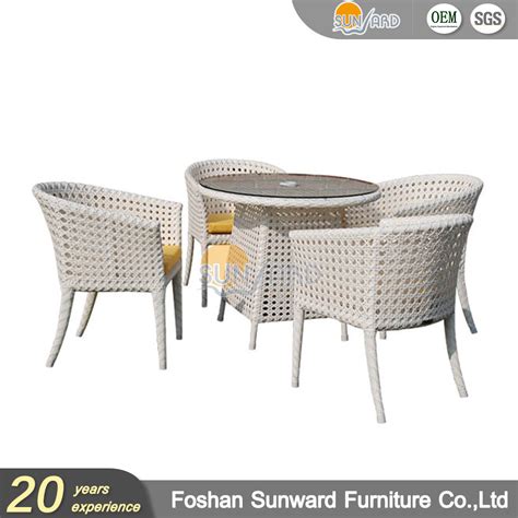 Modern Chinese Uv Resistance Wicker Rattan Garden Patio Outdoor Dining