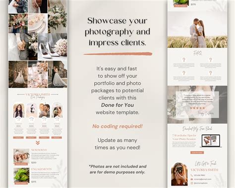 Canva Website Template For Photographers Website Template Canva For