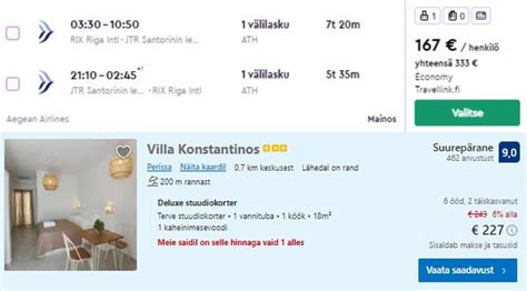 V Luv Santorini Edasi Tagasi Lennud Tallinnast Ja Riiast Alates