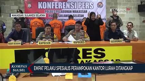 Empat Pelaku Spesialis Perampokan Kantor Lurah Ditangkap Video