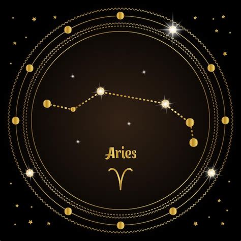 Premium Vector Aries Constellation Of The Zodiac Sign In The Cosmic