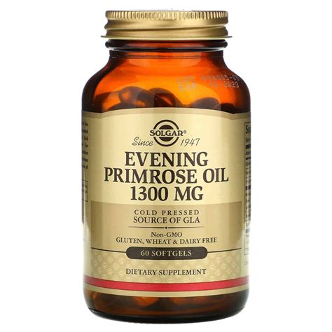 Solgar, Масло от вечерна иглика, 500 mg, 30 капсули, за суха кожа ...