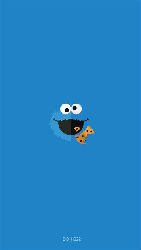 Cookie Monster 🍪💙 Ilustrasi Poster Ilustrasi Sketsa