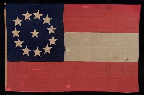 Rare Confederate 1st National Flag Stars And Bars With 12 Stars At