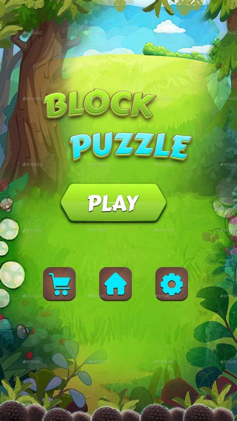 Block Puzzle 2d Game Template Puzzle Game Ui Game Concept Art Unity