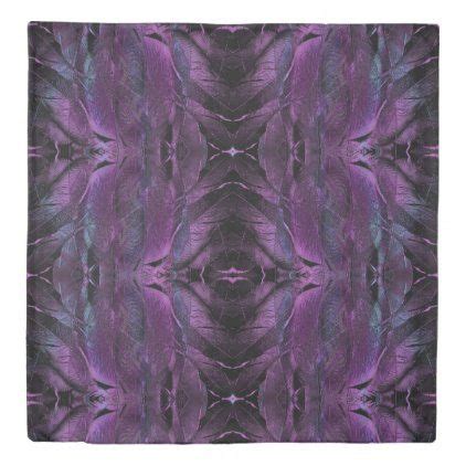 Dark Violet Purple Abstract Feather Textured Duvet Cover Zazzle