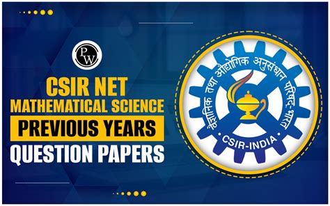 Csir Net Mathematical Science Previous Years Question Papers Download Pdf