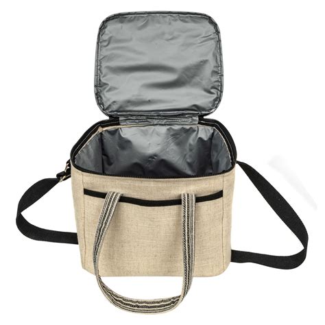 2023 New Arrival Insulated Cotton Grocery Jute Food Delivery Cooler Bag