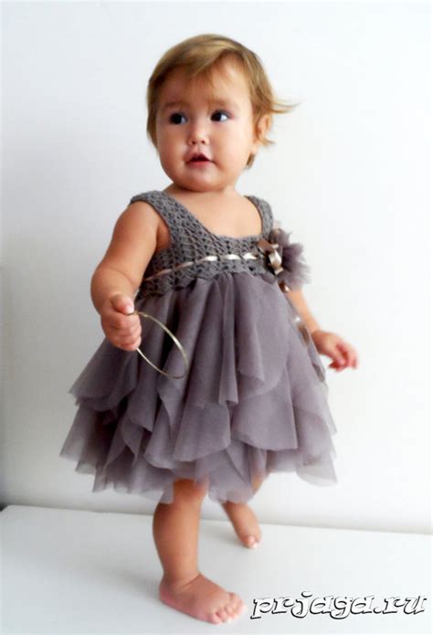 Кокетка крючком под детское платье | Baby tulle dress, Crochet baby ...