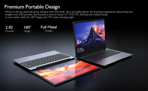 CHUWI GemiBook Ordenador portatil 13 Pulgadas Ultrabook Windows 10 ...