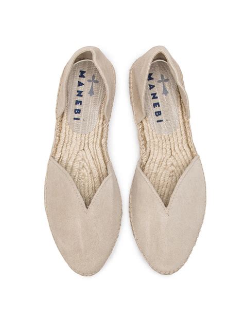 Manebi Espadryle Open Side Flats K 1 1 O0 Beżowy Modivo pl