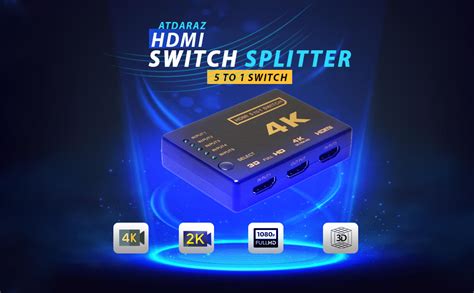 Atdaraz Hdmi Switch Splitter In Out Ultra Hd K X K Intelligent