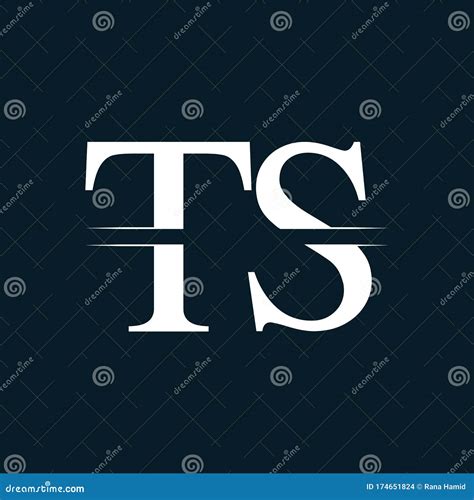 Initial Letter Ts Logo Design Vector Template Linked Typography Ts