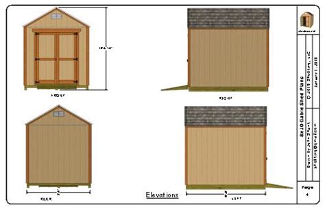 8x10 Gable Shed Plans