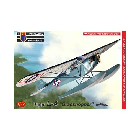 Kovozavody Prostejov KPM72192 1 72 Piper L 4 Grasshopper With Floats