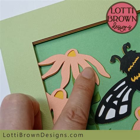 Bee Shadow Box Paper Art