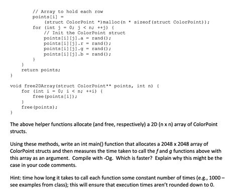 Solved 2 60 Consider The Following C Code Struct Chegg