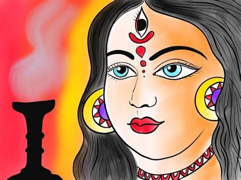 Durga Maa Face Drawing Mahalaya Special Drawing Maa Durga Puja