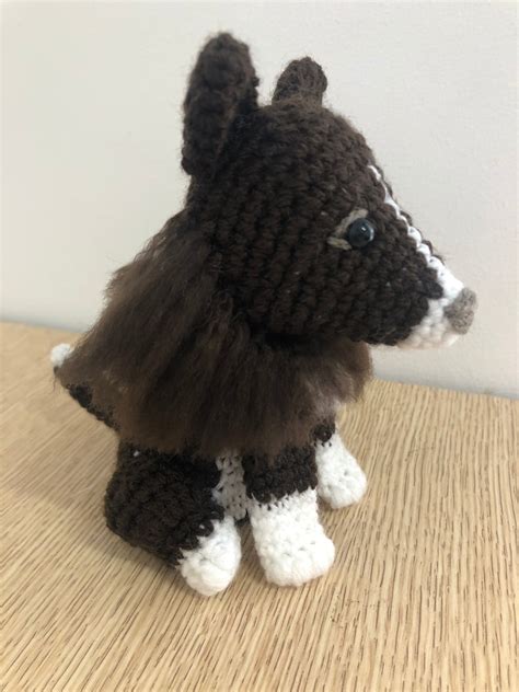 Personalised Border Collie Dog Amigurumi Border Collie Dog Etsy Australia