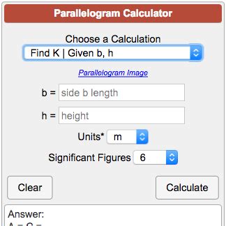 Parallelogram Calculator