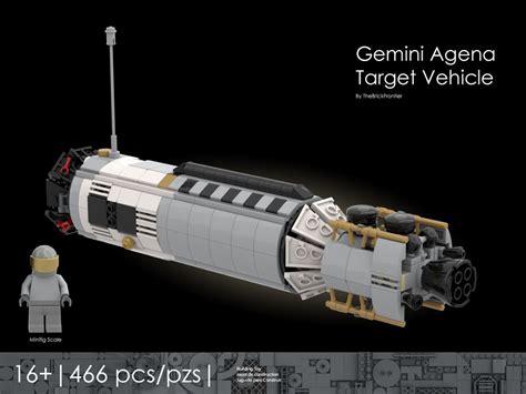 Lego Moc Gemini Agena Target Vehicle Minifig Scale By