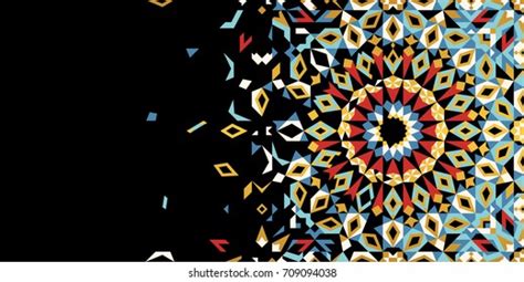 Morocco Disintegration Template Islamic Mosaic Design Stock Vector ...