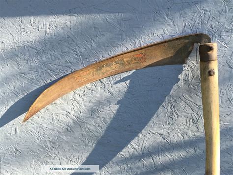 Antique 62 Redtenbacher Complete Sickle Scythe 28 Blade Farm Tool