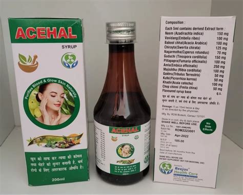 Acehal Blood Purifying Syrup At Rs Bottle Blood Rectifier Tonic