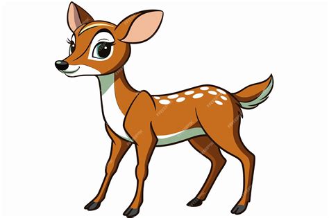 Premium Vector A Cute Baby Deer Vector Illustration