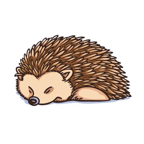 Premium Ai Image Hedgehog Sleeping On The Ground With Its Head On Its Paws Generative Ai