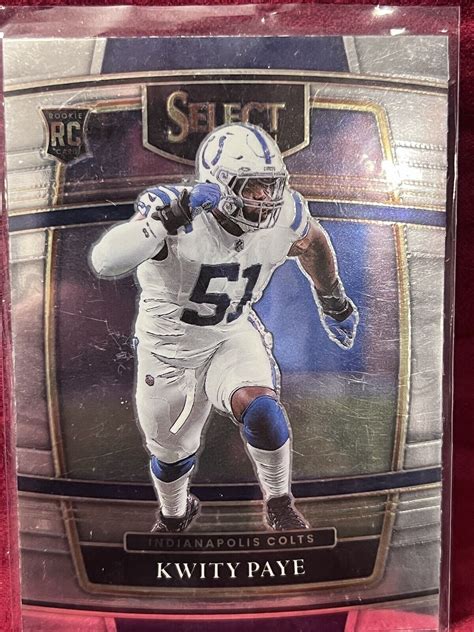 Kwity Paye Colts 2021 Panini Select Silver Prizm Rookie 87 EBay