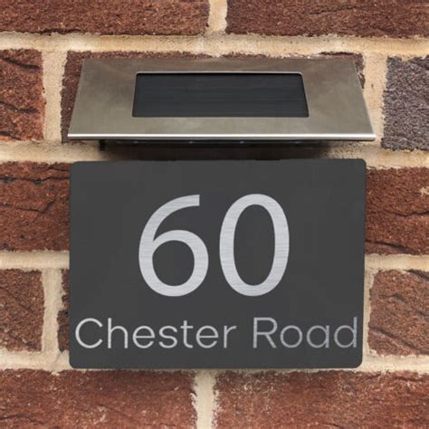 House Number Plaques House Sign Numbers With Solar Light Door Number