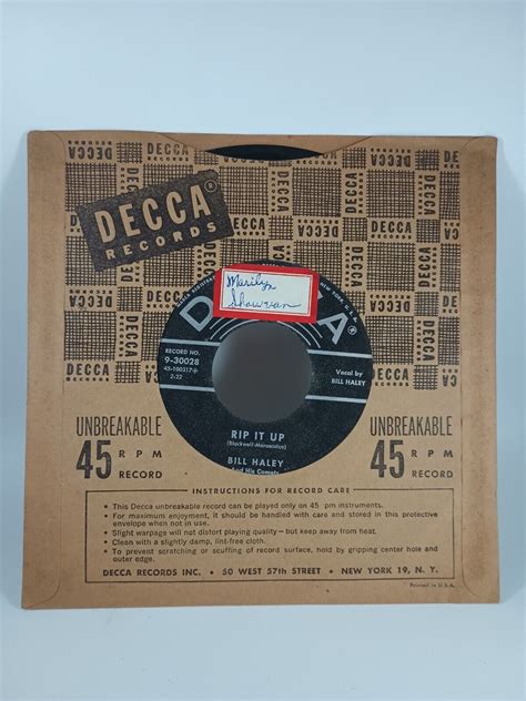 Bill Haley And His Comets Rip It Upteenagers Mother Decca 9 30028 45 Rpm Ebay