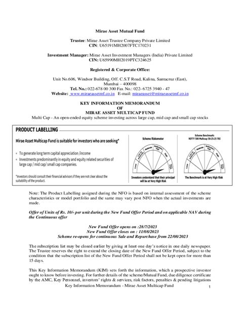 Fillable Online Mirae Asset Multi Sip Application Form Fax Email Print