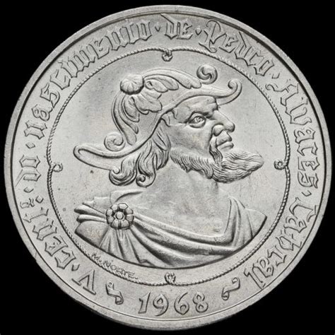 Portugal 1968 Silver 50 Escudos