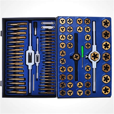 86pc Tap And Die Combination Set Tungsten Steel Titanium Sae And Metric ...