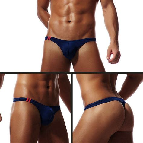 Men S Thongs Ice Silk Bikini Underwear G String Quick Drying