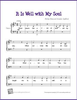 It Is Well with My Soul | Free Beginner Piano Sheet Music