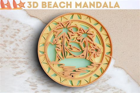 3d Beach Svg Dxf File Summer Svg Graphic By Rishasart · Creative Fabrica