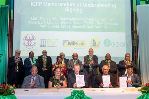 Gggi Bank Of Papua New Guinea And Three Financial Institutions Sign