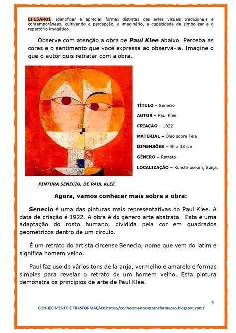 COLETÂNEA BNCC ARTE 3º E 4º ANOS E FICHA BNCC PLANO DE AULA ARTE ...