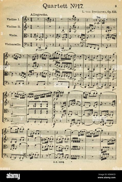 Beethoven Sheet Music Hi Res Stock Photography And Images Alamy