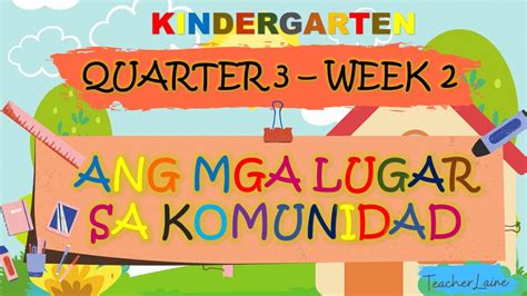 Mga Lugar Sa Komunidad Worksheet Kindergarten