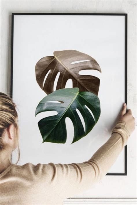 Monstera Print Monstera Leaf Printable Tropical Print Etsy Botanical Art Prints Botanical