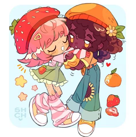 Strawberry Shortcake And Orange Blossom🍓🍊 I Wanted To Draw Them Chibi For