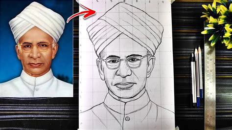 Sarvepalli Radhakrishnan Drawing Outline How To Draw Radhakrishnan For Happy Teacher S Day 5th