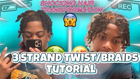 How To Do 3 Strand Twistbraids On Dreads Easy Polo G Nle Choppa