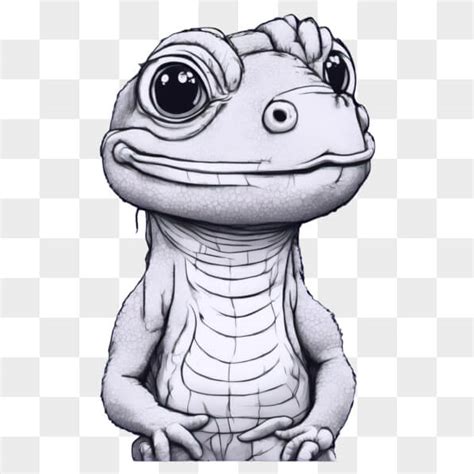 Descarga Dibujo En Blanco Y Negro De Pequeño Lagarto Star Wars El