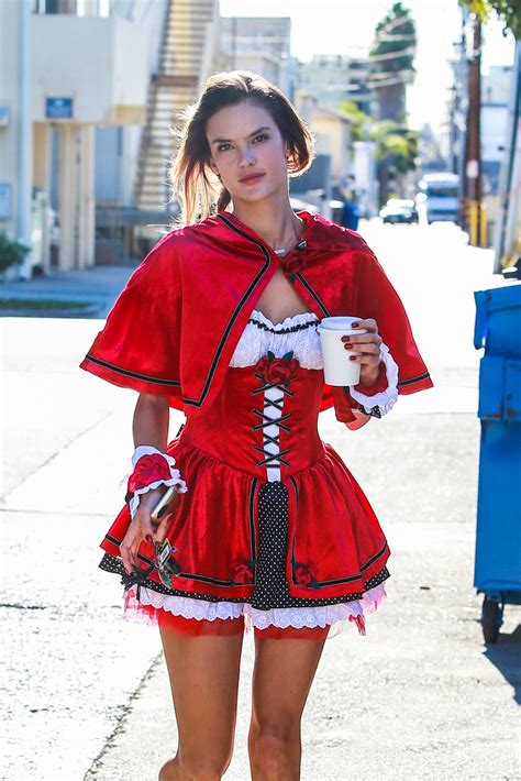 Alessandra Ambrosio As Red Riding Hood Out In West Hollywood 10302015