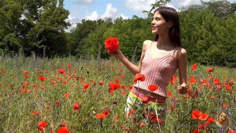 Cinderelastory Nika Walking Through A Field Of Flowers Shot X Img Net